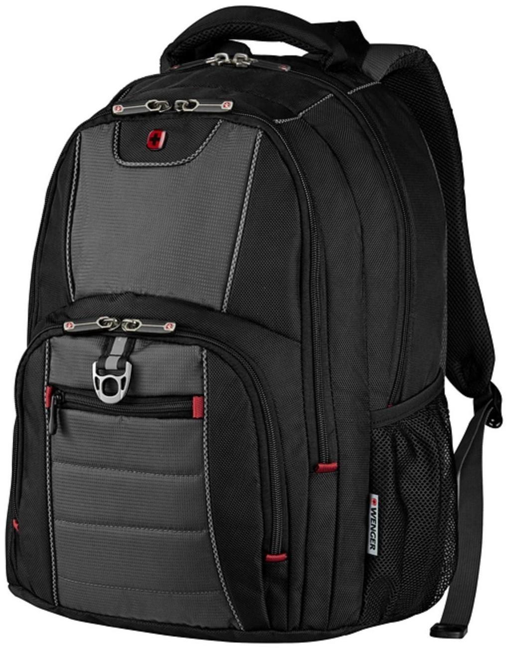 Рюкзак молодёжный Wenger, 48 х 37 х 24 см, 25л, отделение для планшета, чёрный, серый