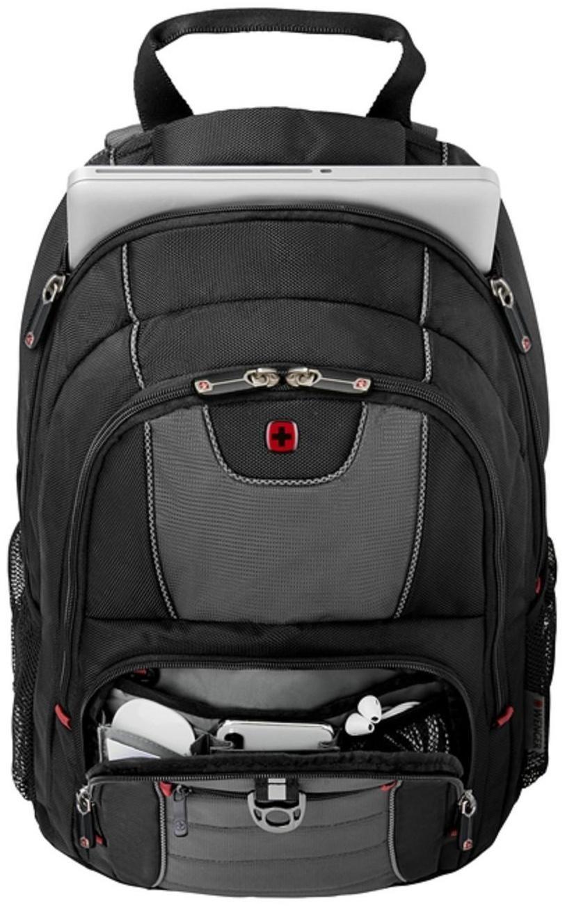 Рюкзак молодёжный Wenger, 48 х 37 х 24 см, 25л, отделение для планшета, чёрный, серый