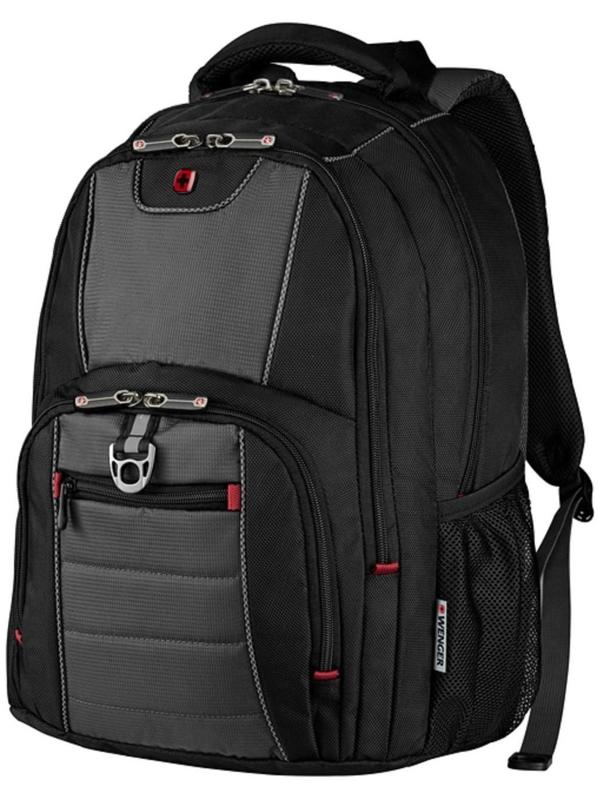 Рюкзак молодёжный Wenger, 48 х 37 х 24 см, 25л, отделение для планшета, чёрный, серый