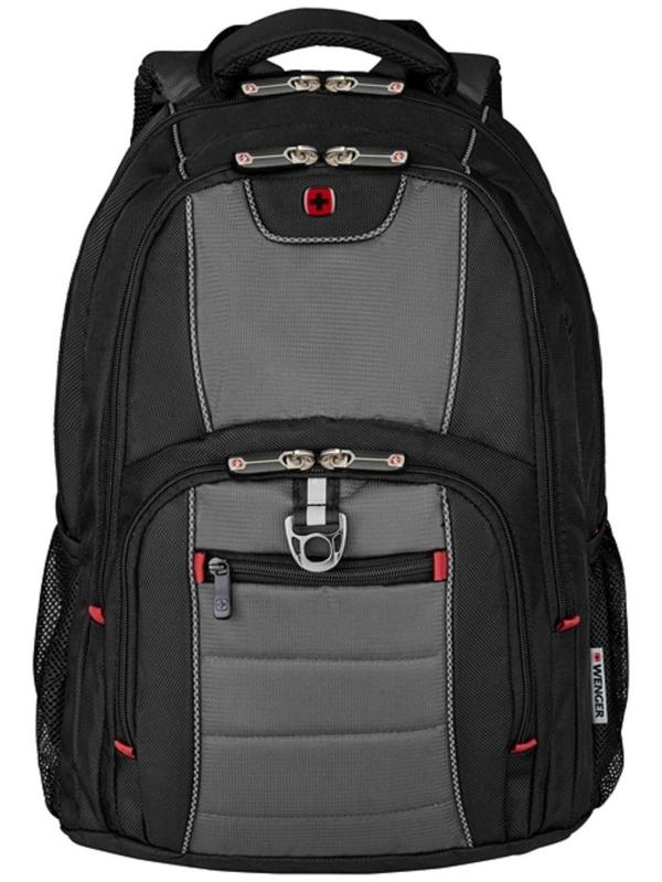 Рюкзак молодёжный Wenger, 48 х 37 х 24 см, 25л, отделение для планшета, чёрный, серый