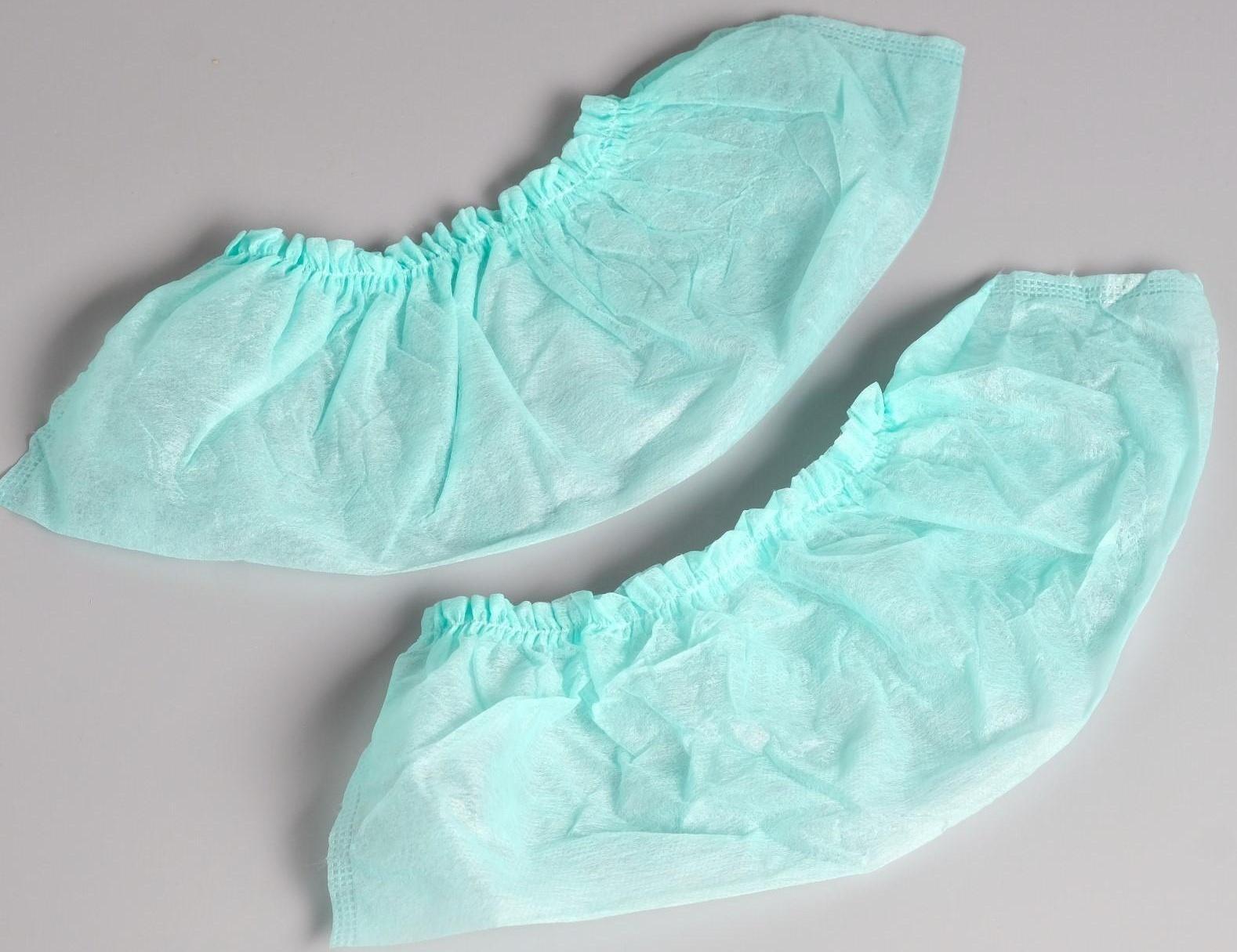 Носки одноразовые для прокатной обуви из НПП, зеленые, 360 x 120 мм, спанбонд 17 г/м2