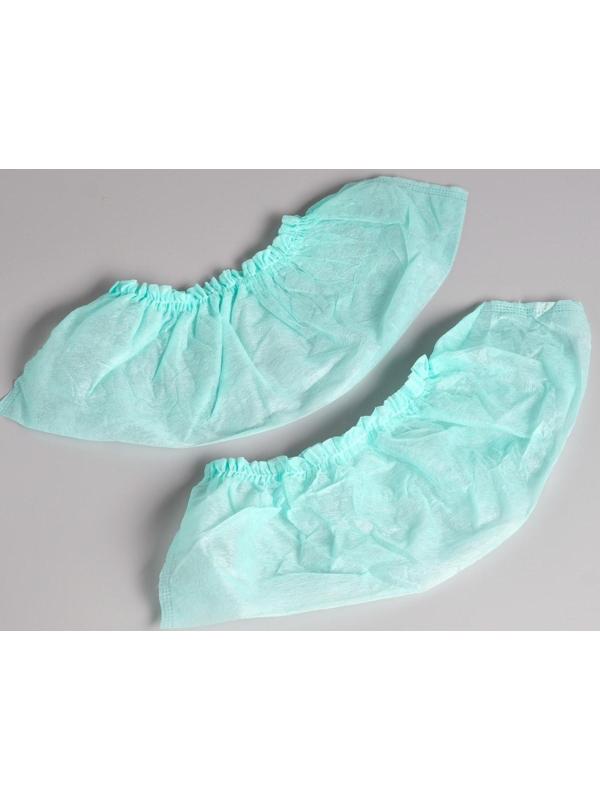 Носки одноразовые для прокатной обуви из НПП, зеленые, 360 x 120 мм, спанбонд 17 г/м2