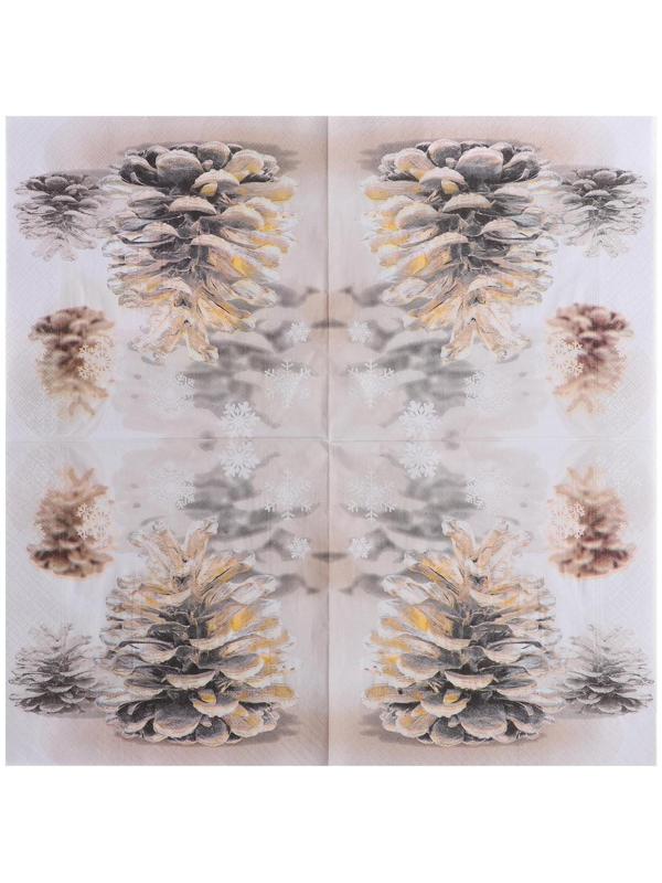 Салфетки бумажные «Шишки», 33х33 см, набор 20 шт.