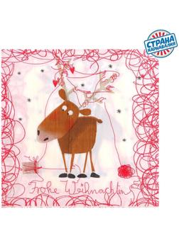 Салфетки бумажные «Новогодний олень», 33х33 см, набор 20 шт.