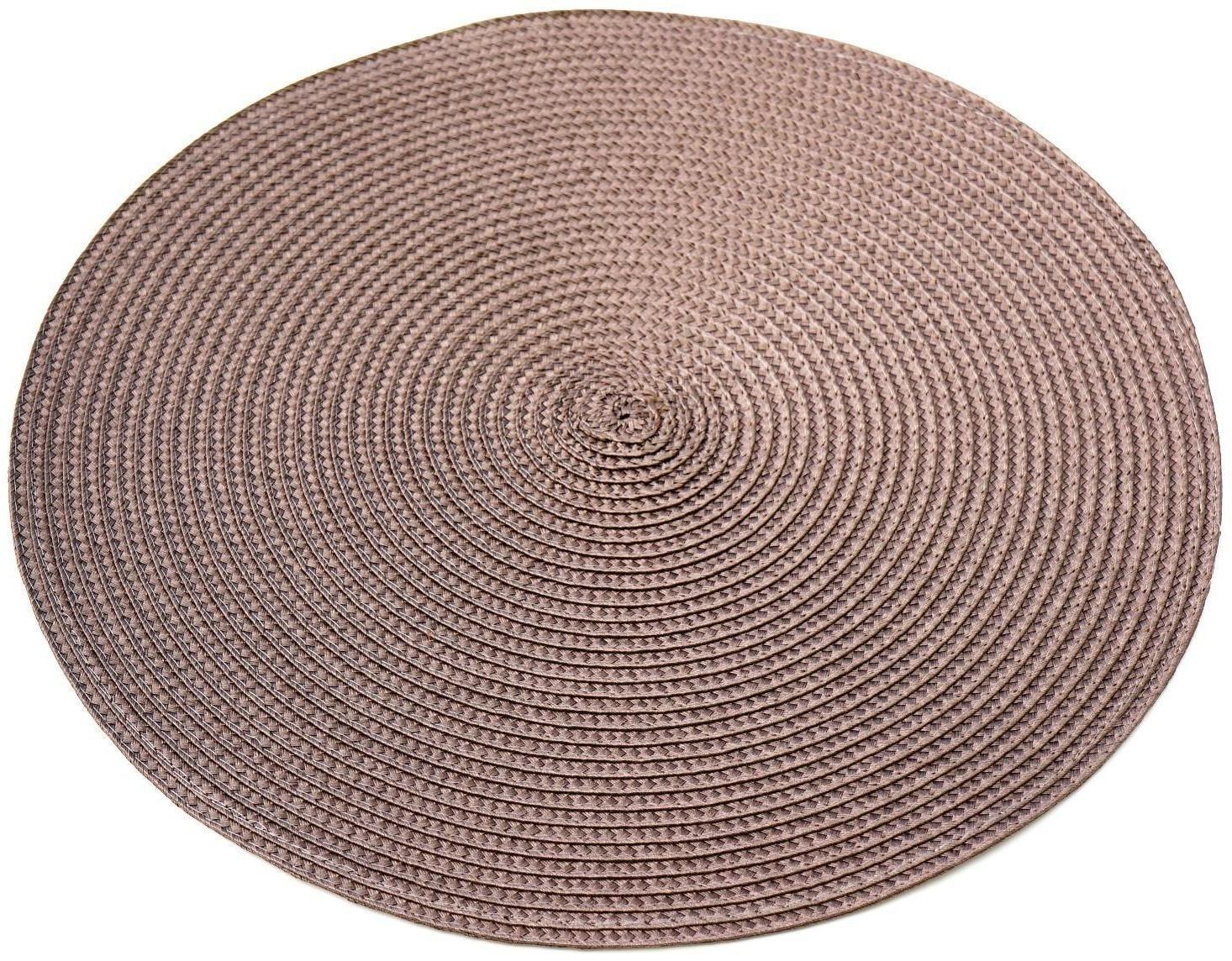 Салфетка сервировочная на стол «Лофт», d=38 см, цвет коричневый