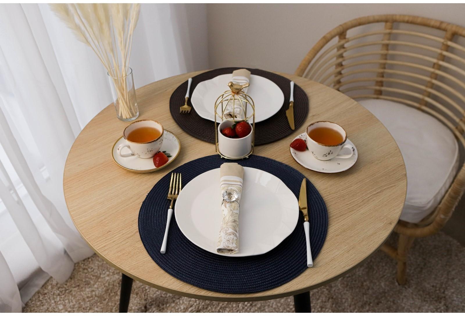 Салфетка сервировочная на стол «Лофт», d=38 см, цвет коричневый