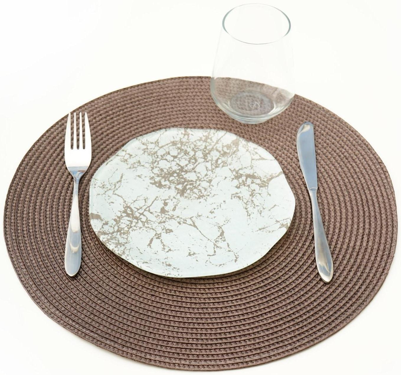 Салфетка сервировочная на стол «Лофт», d=38 см, цвет коричневый