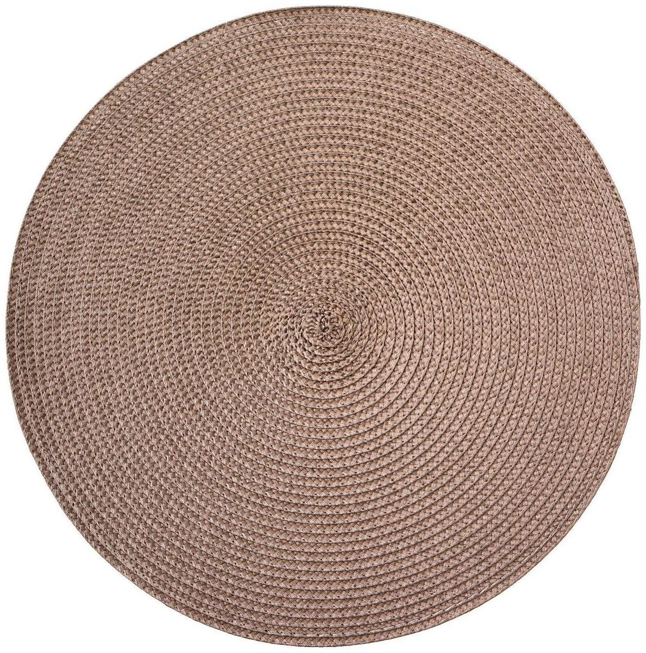 Салфетка сервировочная на стол «Лофт», d=38 см, цвет коричневый