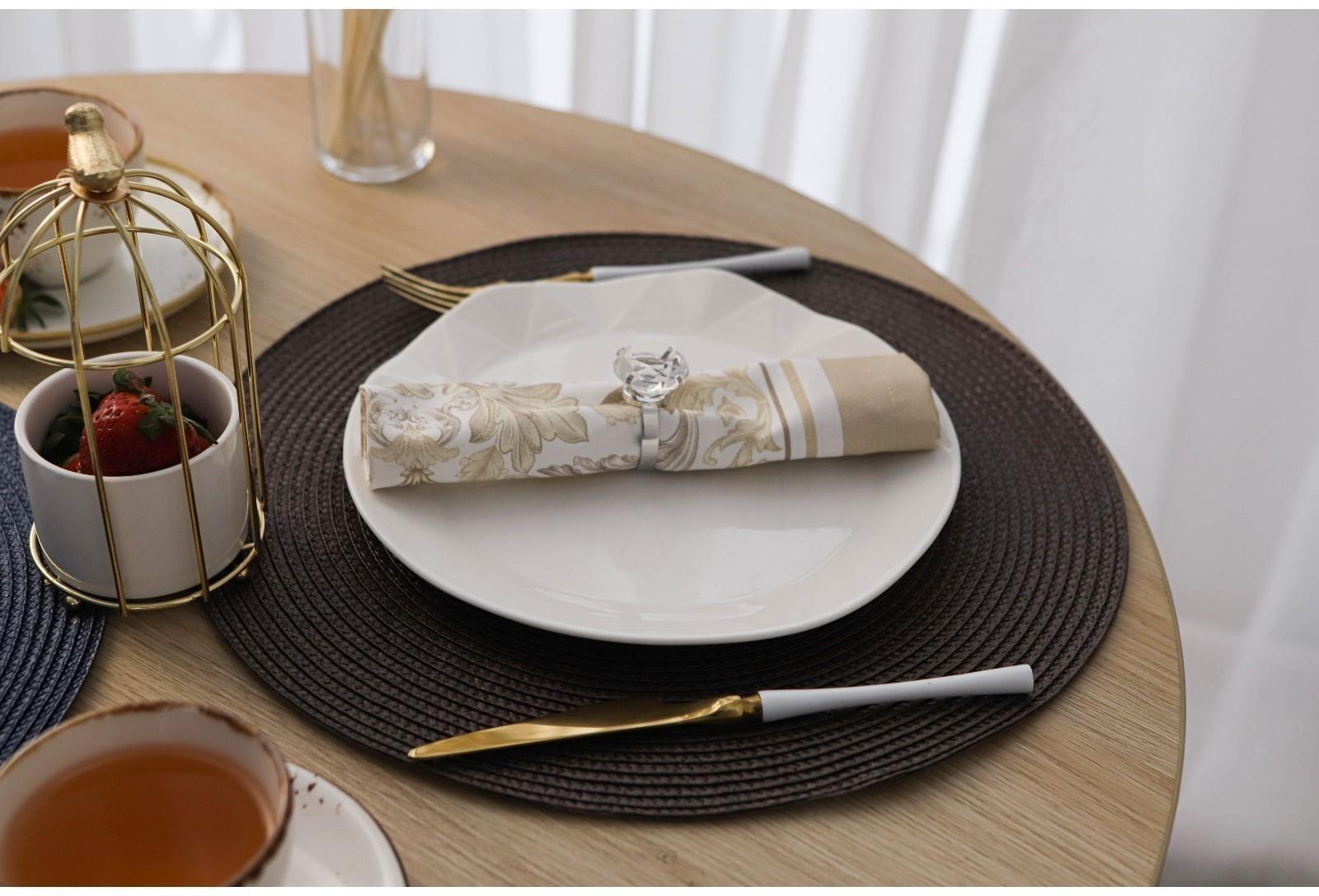 Салфетка сервировочная на стол «Лофт», d=38 см, цвет коричневый