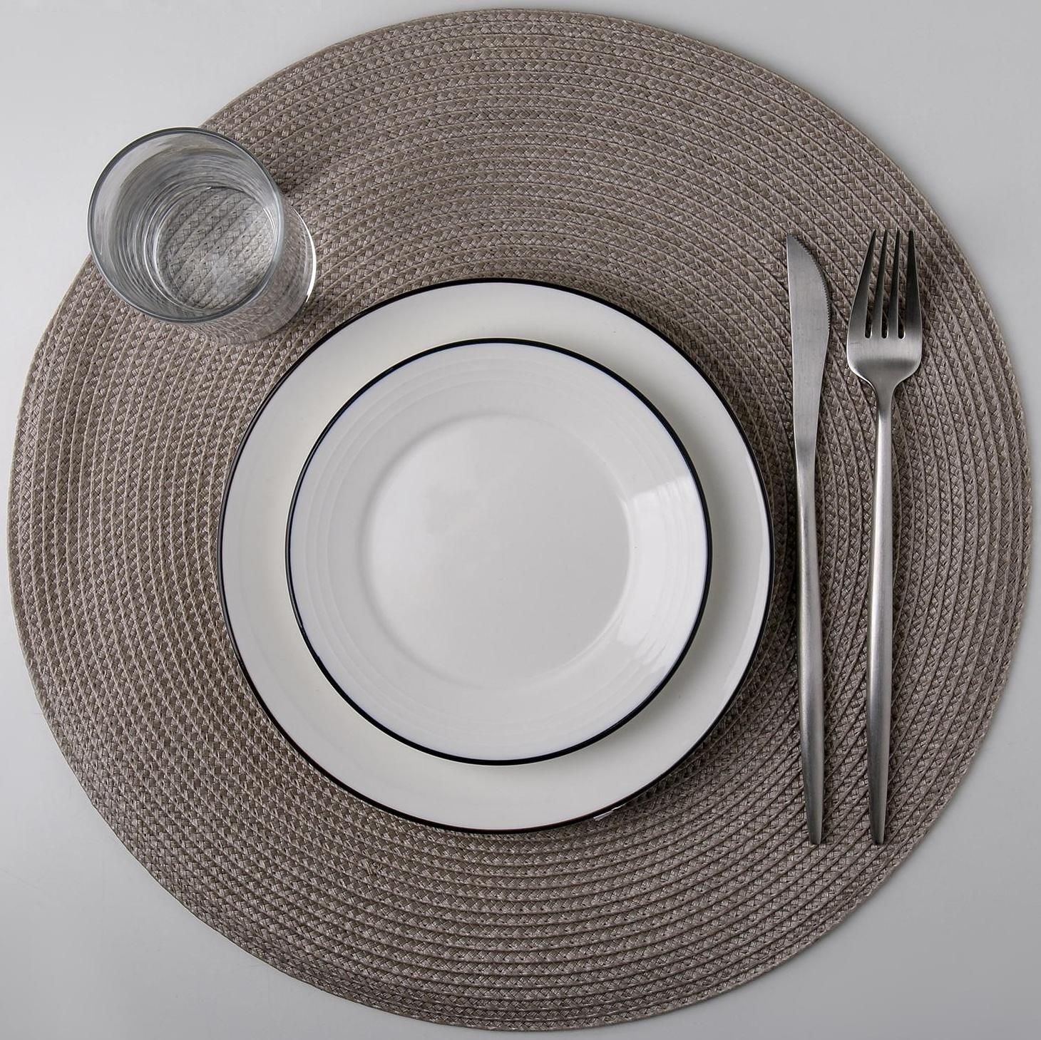 Салфетка сервировочная на стол «Лофт», d=38 см , цвет коричневый