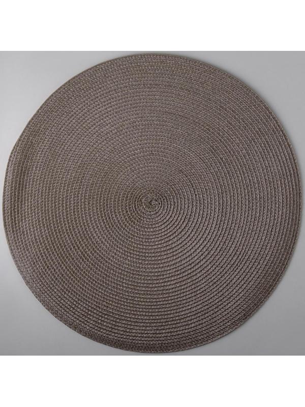 Салфетка сервировочная на стол «Лофт», d=38 см , цвет коричневый