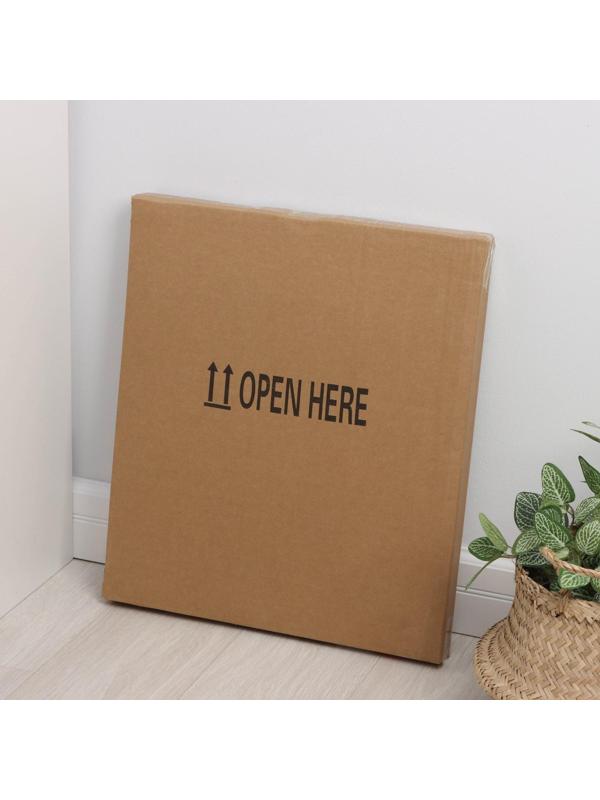 Корзина бельевая с крышкой Доляна «Кантри», 46×26×55 см, цвет бежевый