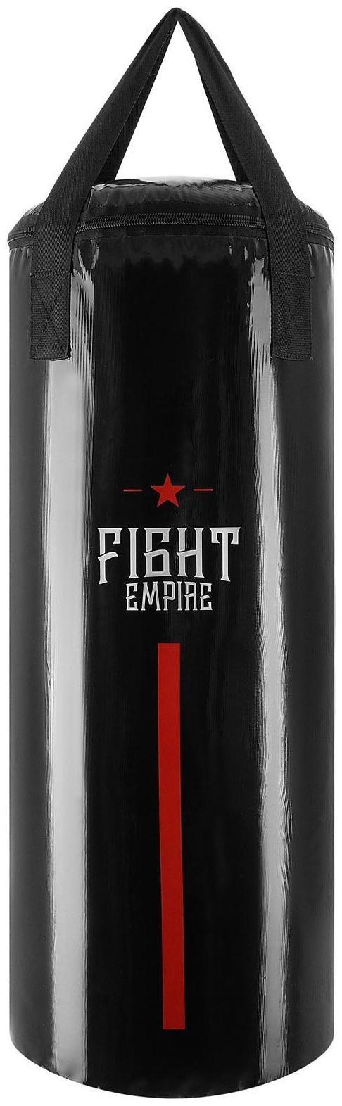 Мешок боксёрский FIGHT EMPIRE, на ленте ременной, чёрный, 80 см, d=31 см, 25 кг