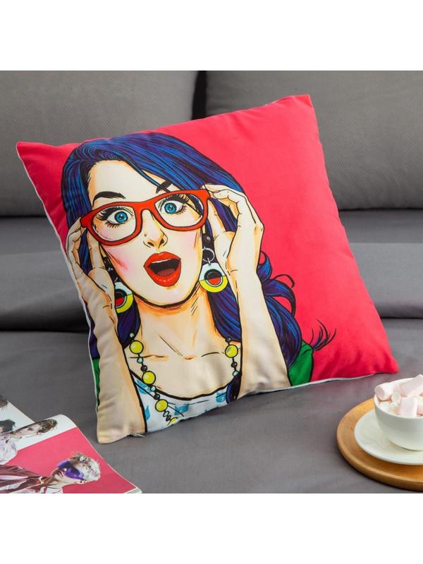 Наволочка декоративная Этель Красотки «Гламур» 42 х 42 см, велюр