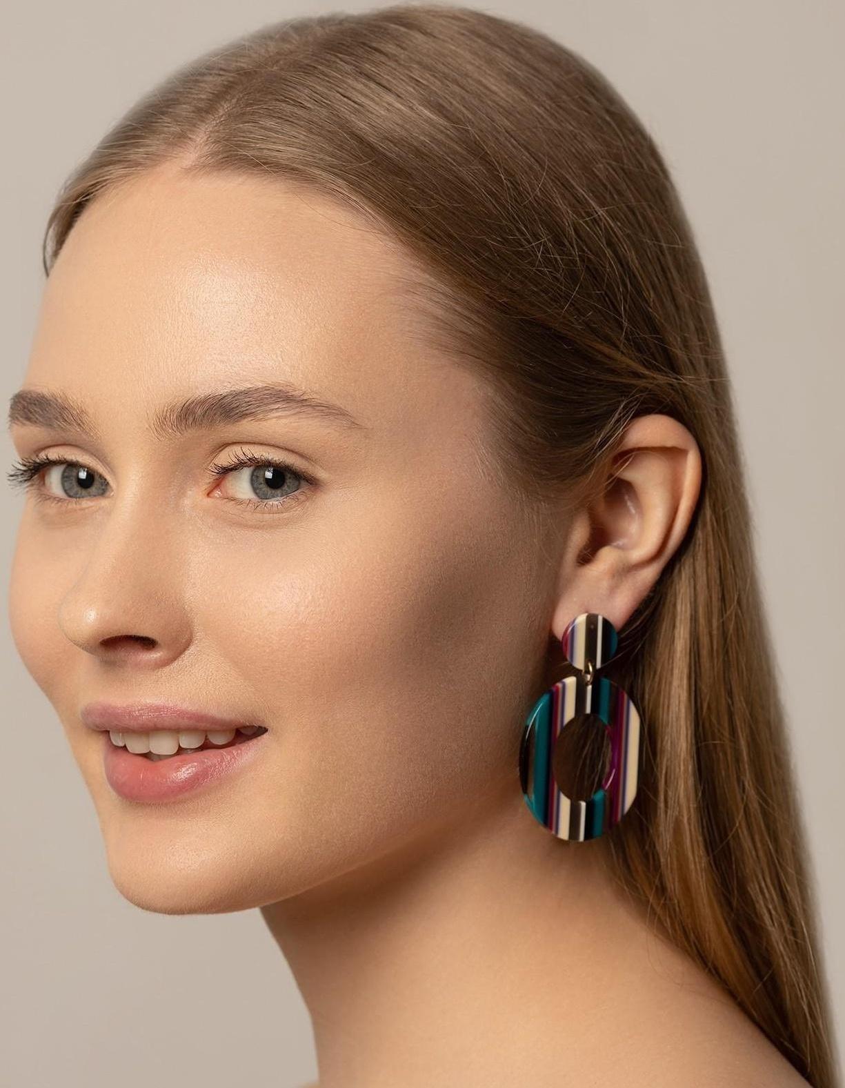 Серьги пластик 