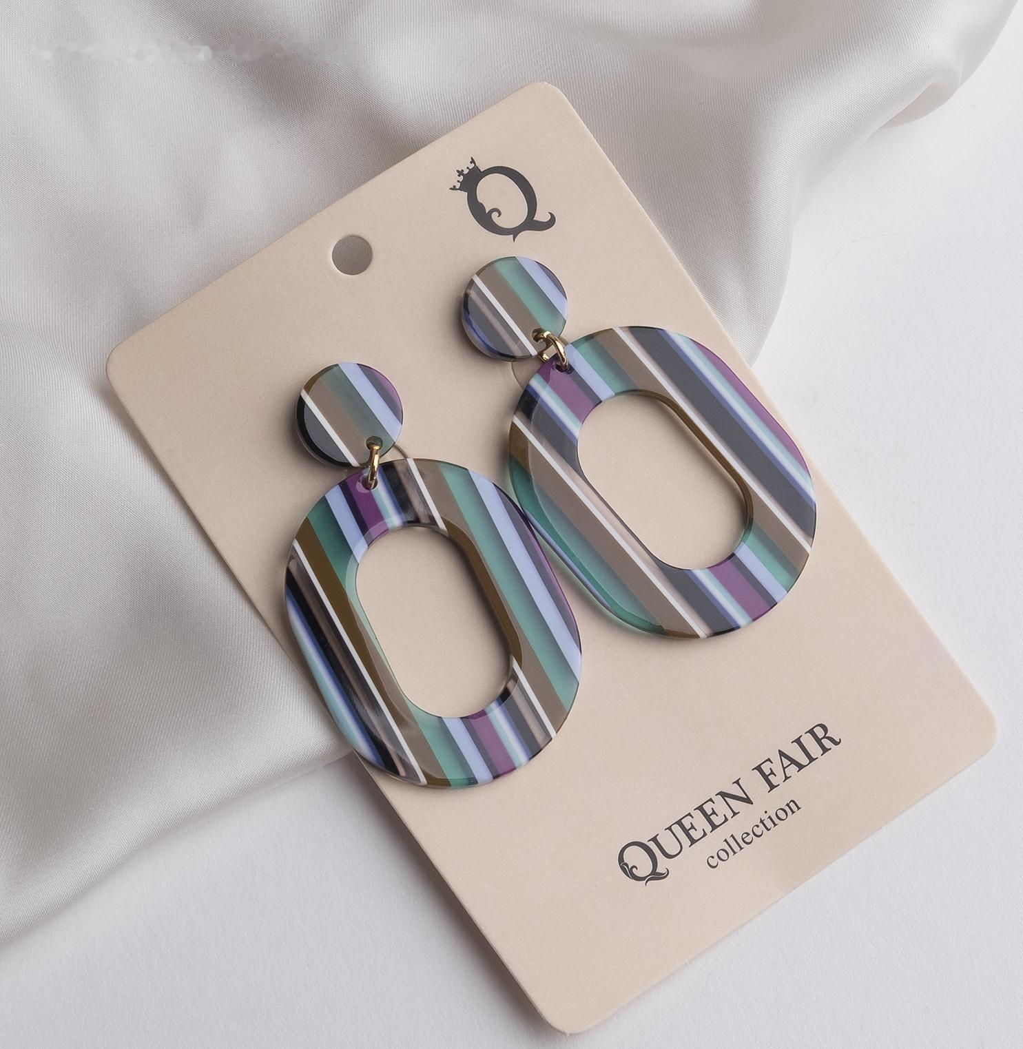 Серьги пластик 