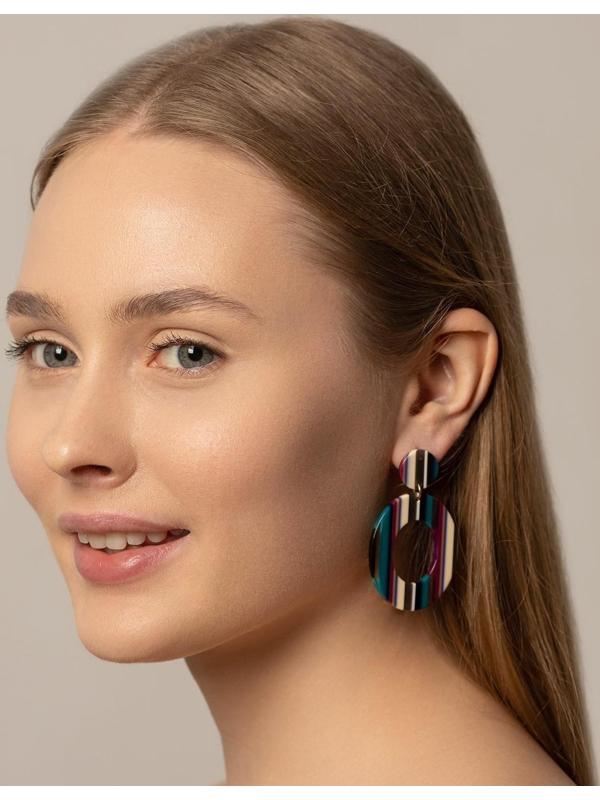 Серьги пластик 