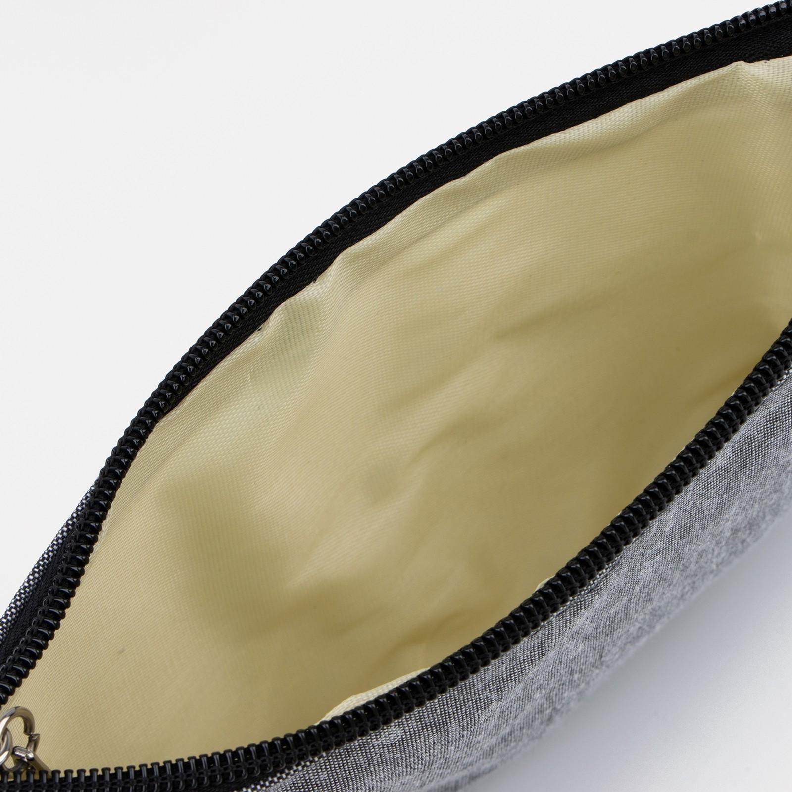 Набор косметичек 3 в 1 на молниях, цвет серый