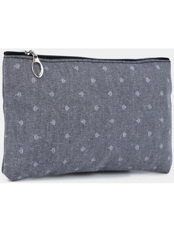 Набор косметичек 3 в 1 на молниях, цвет серый