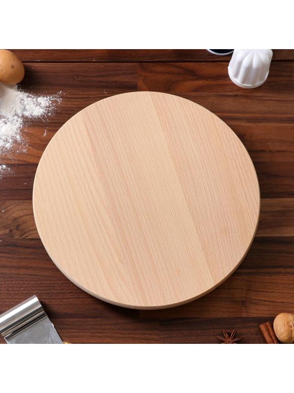 Подставка-доска сервировочная Доброе Дерево, вращающаяся, 30 см, массив бука