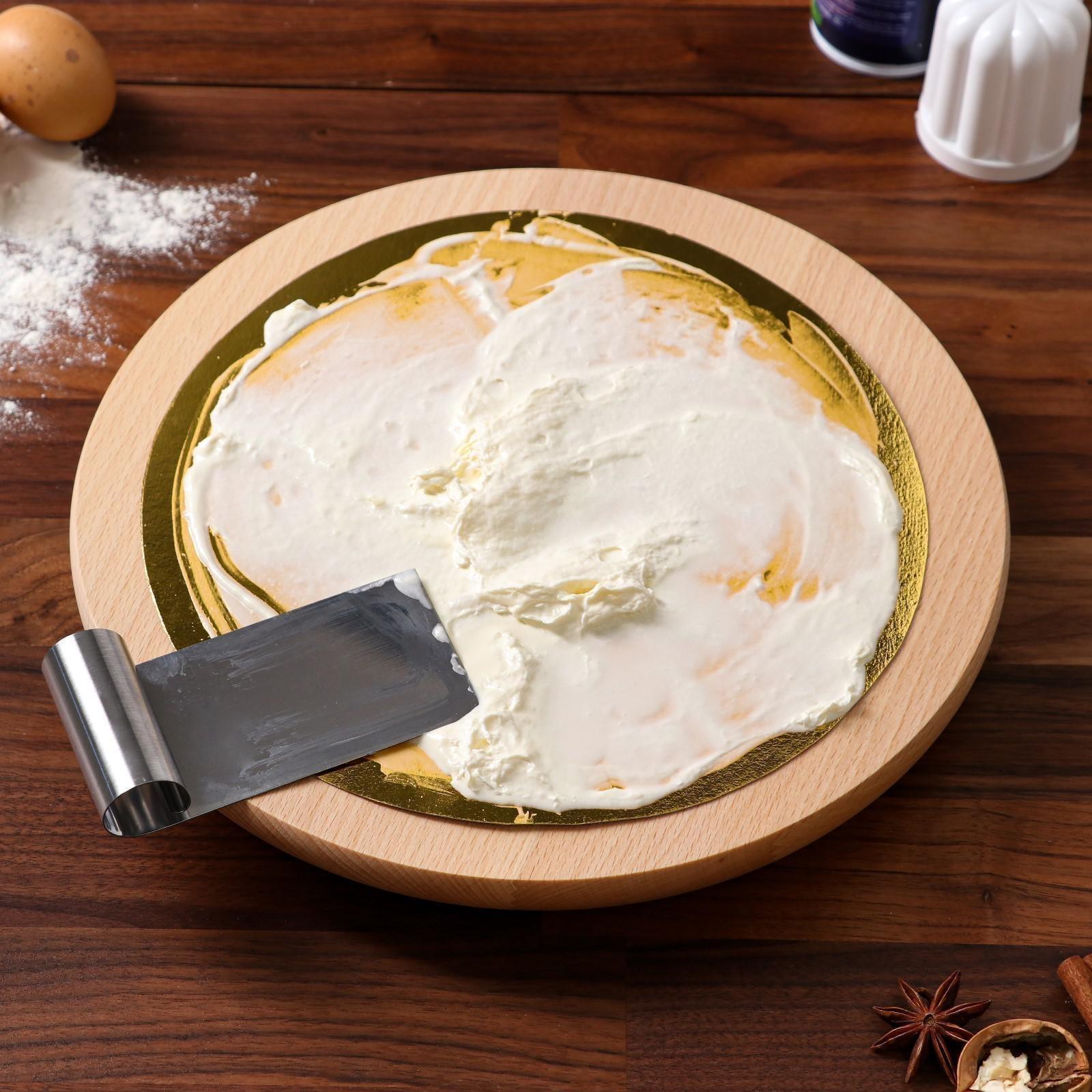 Подставка-доска сервировочная, вращающаяся, 35 см, массив бука