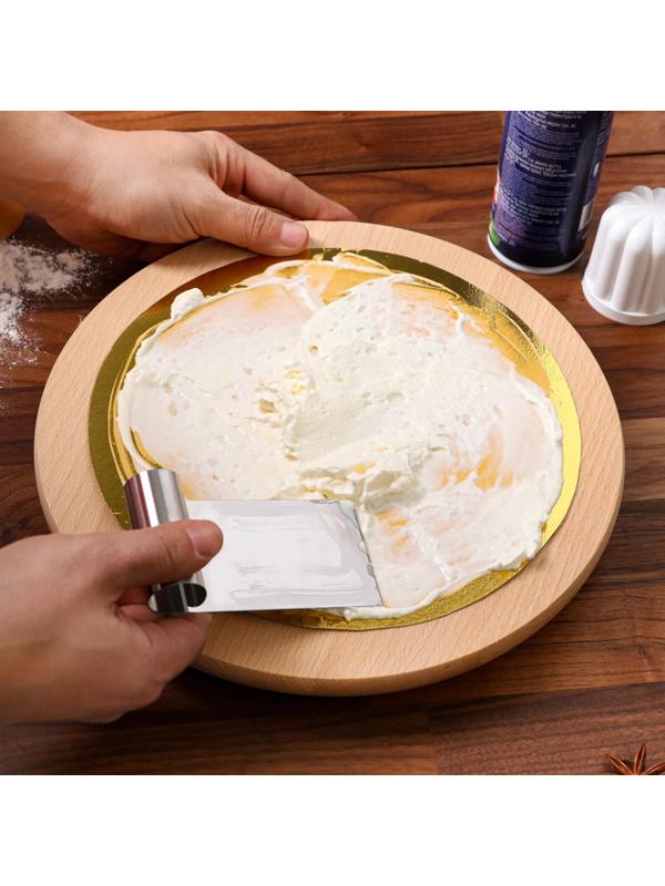 Подставка-доска сервировочная, вращающаяся, 35 см, массив бука