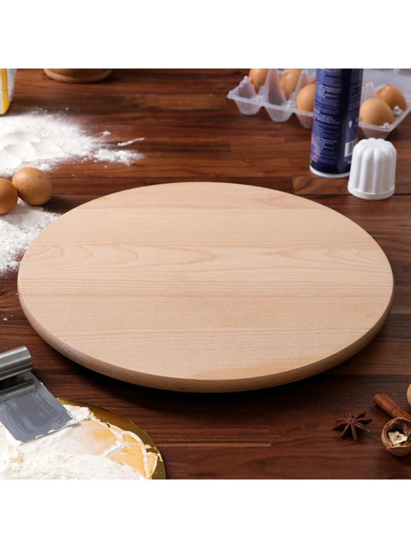 Подставка сервировочная, вращающаяся, 40 см, массив бука