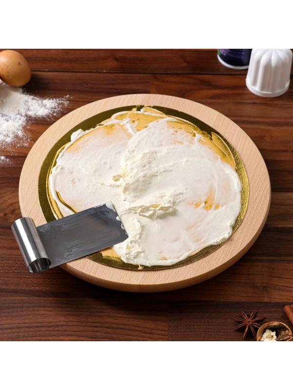 Подставка сервировочная, вращающаяся, 40 см, массив бука