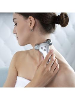 Массажёр для тела Luazon LEM-24, роликовый, 2 Вт, USB, АКБ, серебристый