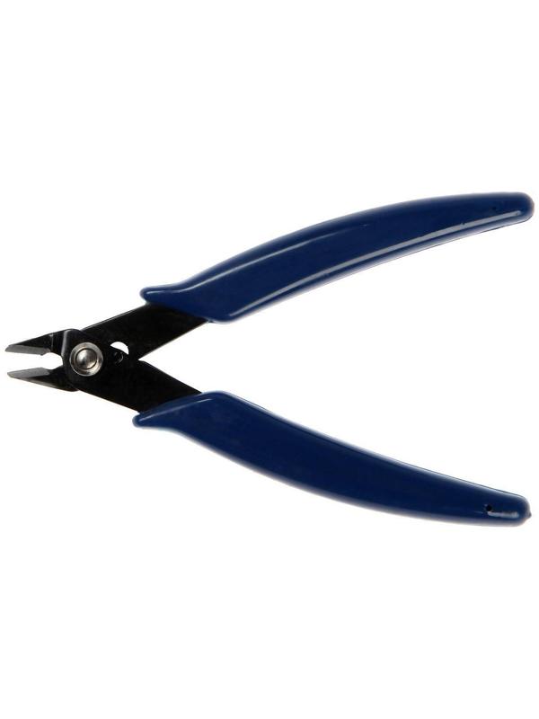 Кусачки для электроники ТУНДРА mini, боковые, обрезиненные рукоятки, 125 мм