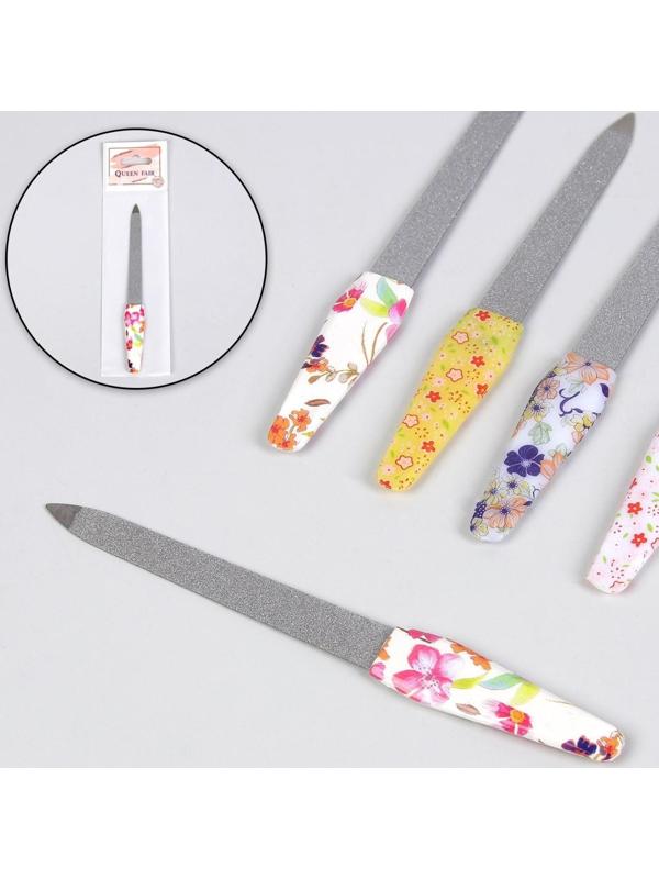 Пилка металлическая для ногтей, 12 см, рисунок МИКС