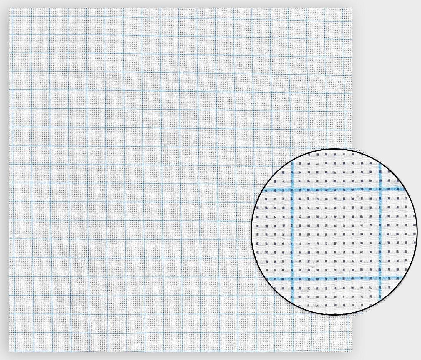 Канва для вышивания, в клетку, №11, 50 × 50 см, цвет белый