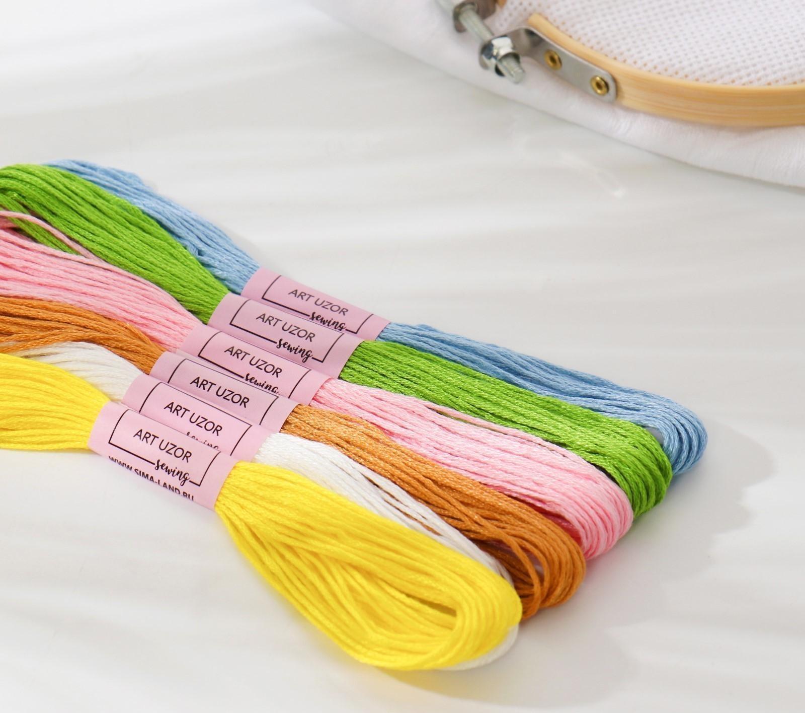 Набор ниток мулине №16, 8 ± 1 м, 6 шт