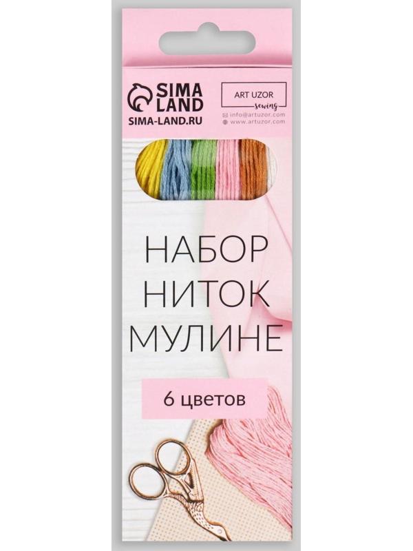 Набор ниток мулине №16, 8 ± 1 м, 6 шт