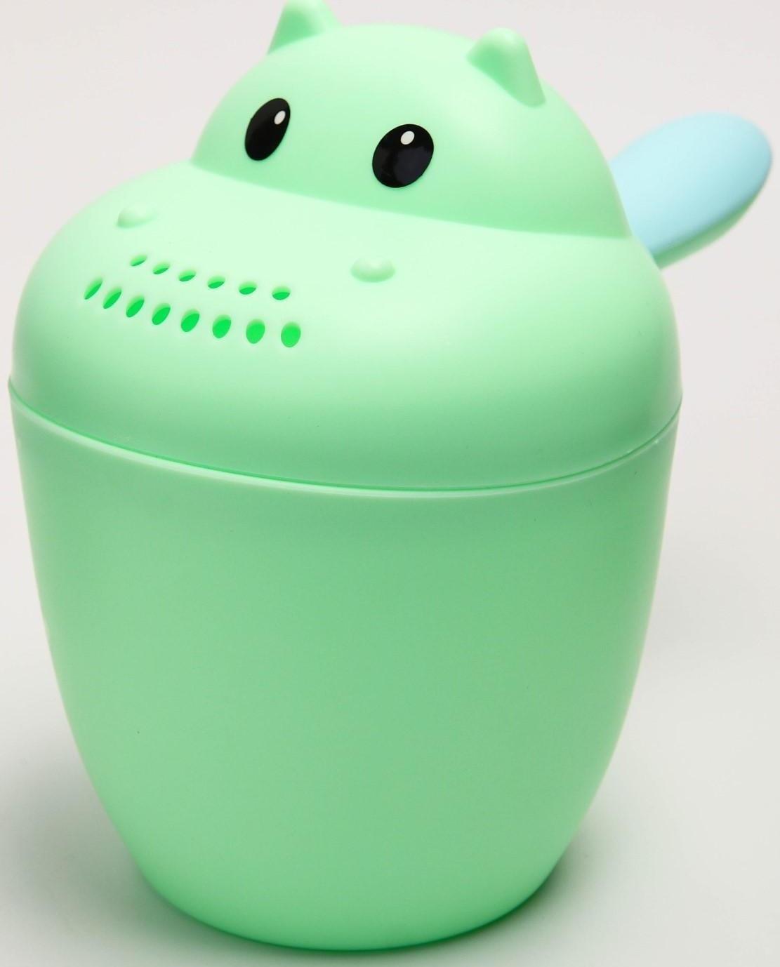 Ковш для купания и мытья головы, детский банный ковшик, хозяйственный  «Бегемотик», 500 мл., цвет МИКС