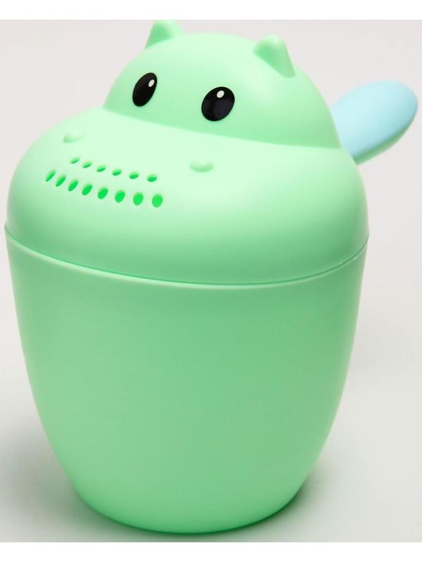 Ковш для купания и мытья головы, детский банный ковшик, хозяйственный  «Бегемотик», 500 мл., цвет МИКС