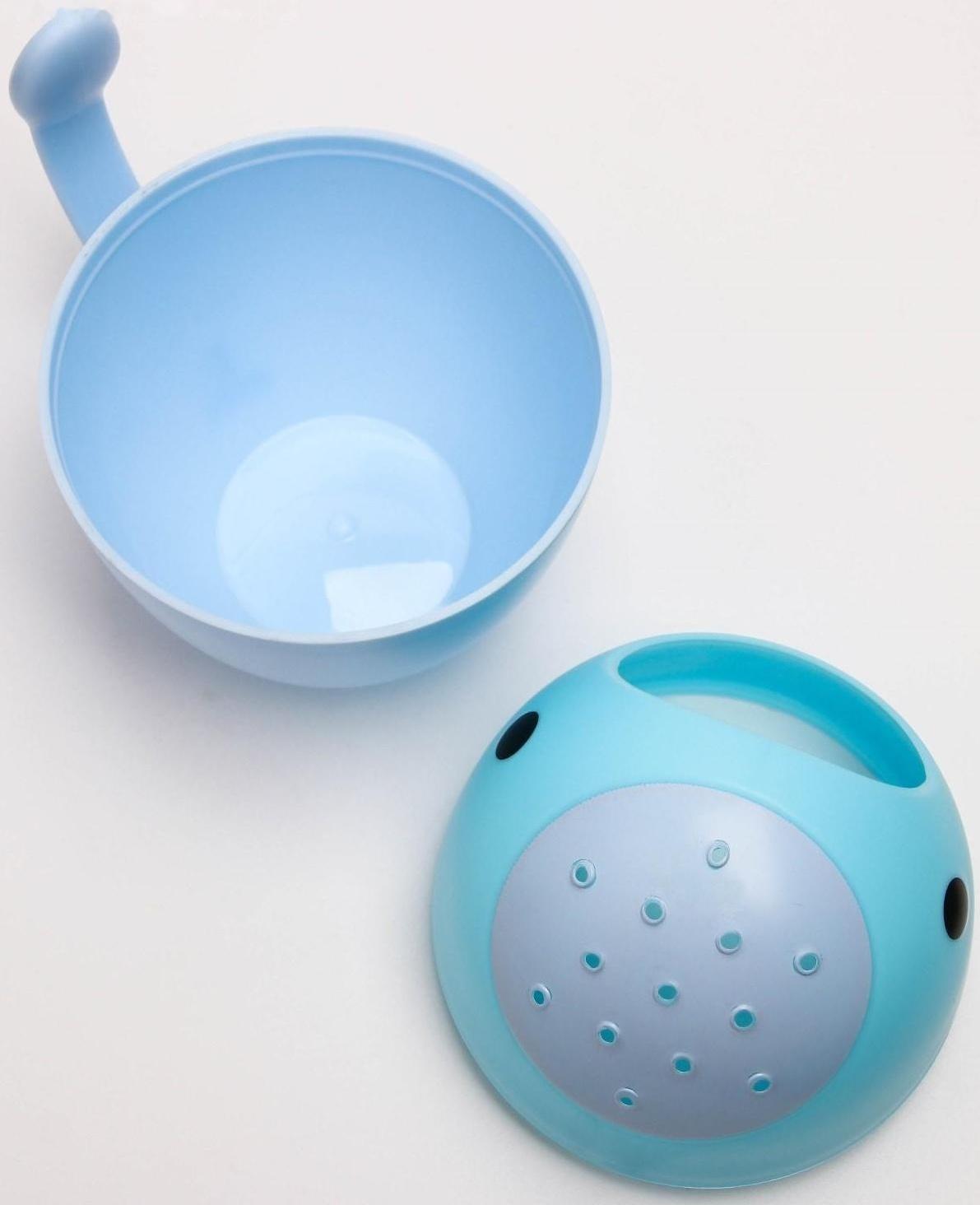 Ковш для купания и мытья головы, детский банный ковшик, хозяйственный «Кит», 400 мл., цвет голубой