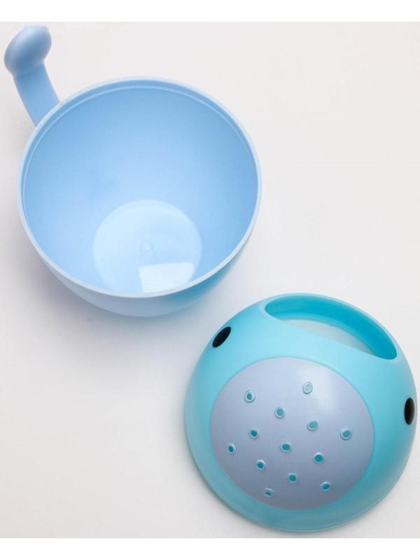 Ковш для купания и мытья головы, детский банный ковшик, хозяйственный «Кит», 400 мл., цвет голубой