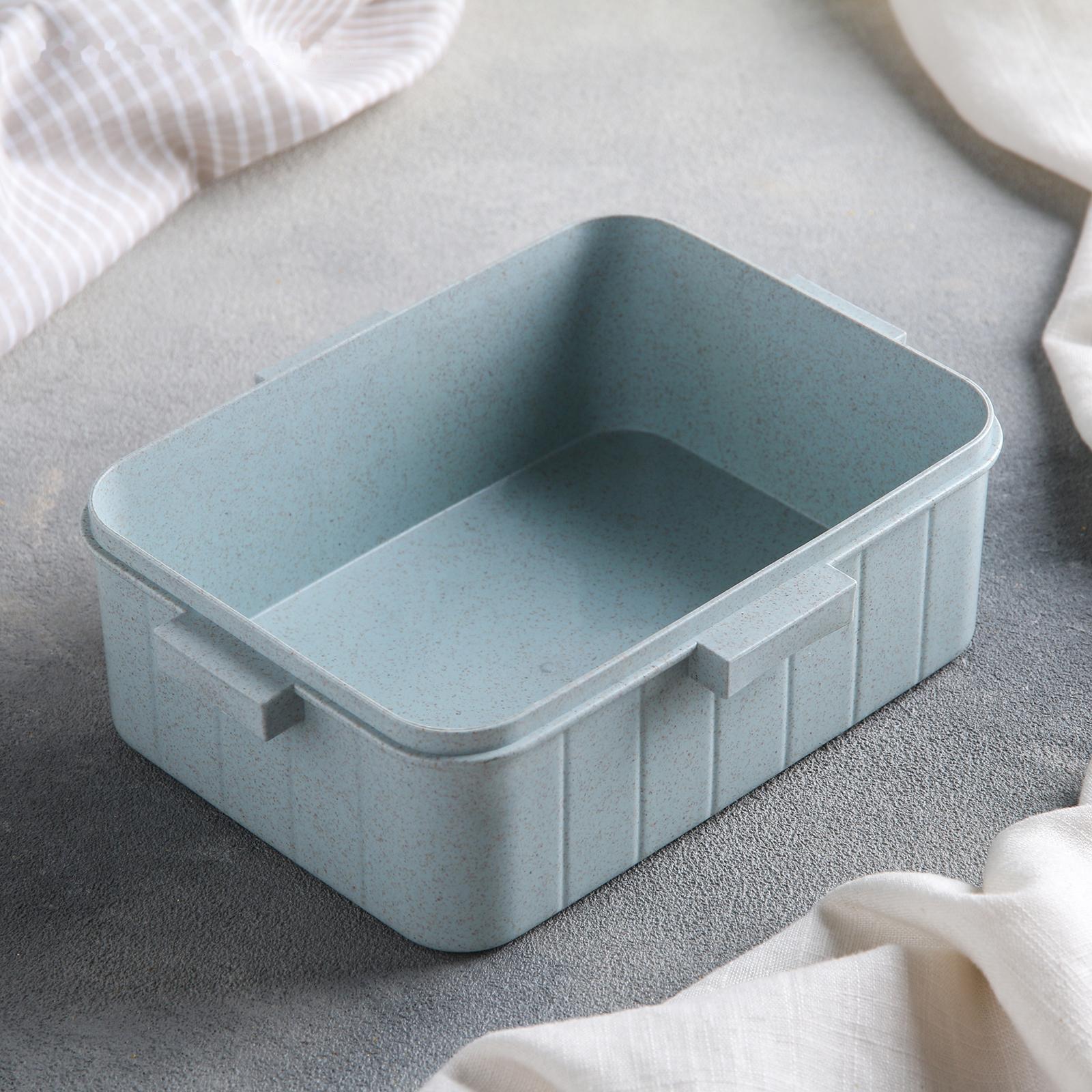 Ланч-бокс пластиковый «Люблю вкусняшки», с ложкой, прямоугольный, цвет МИКС