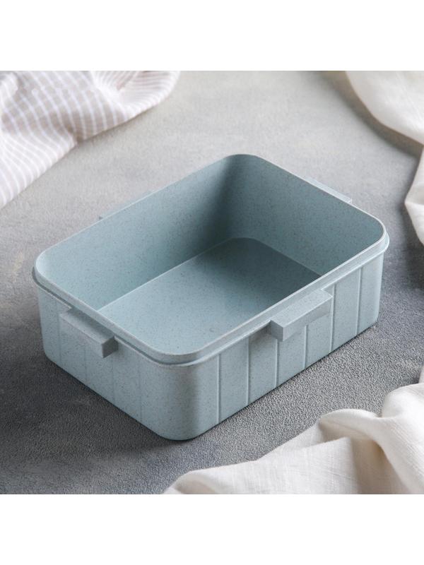 Ланч-бокс пластиковый «Люблю вкусняшки», с ложкой, прямоугольный, цвет МИКС