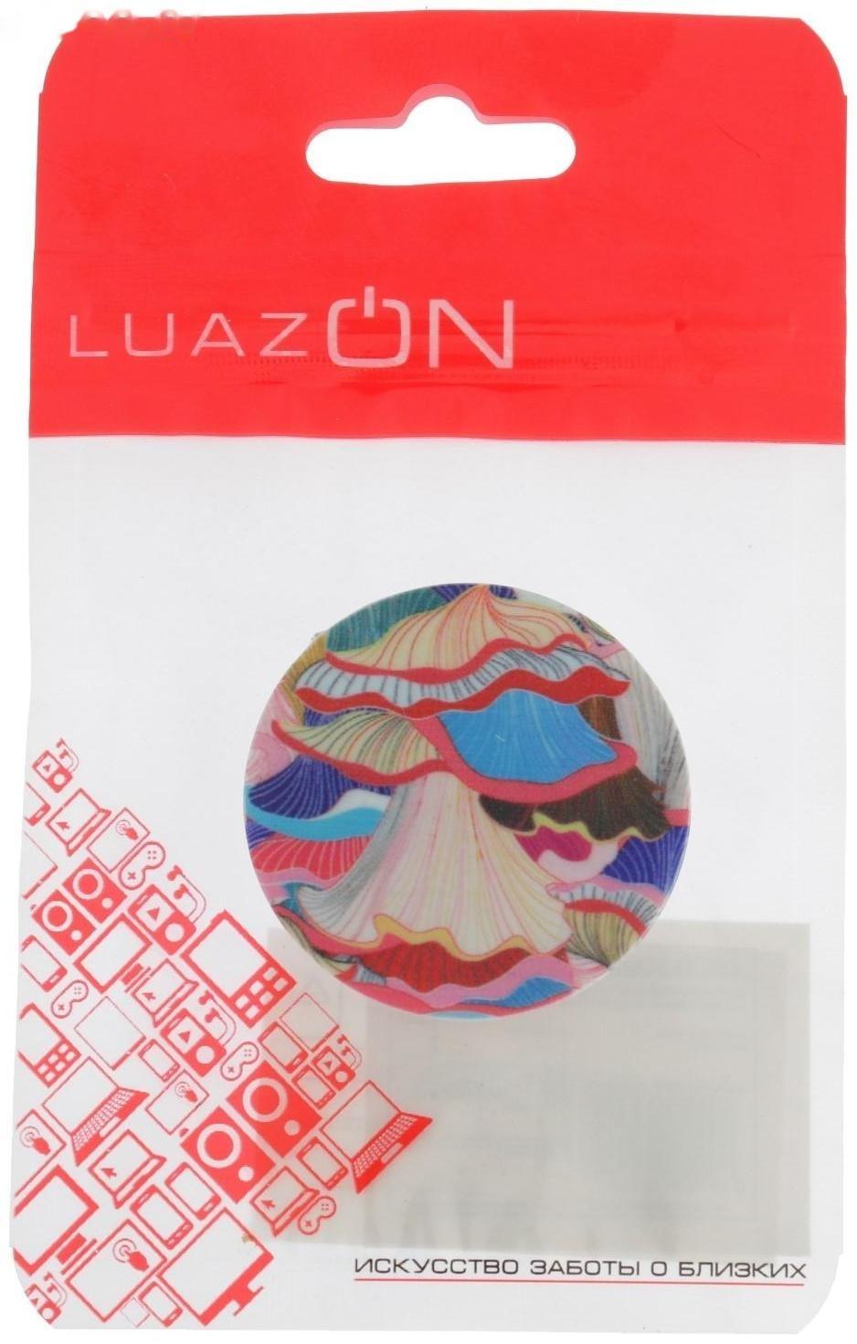 Держатель-подставка попсокет для телефона LuazON, рисунок МИКС