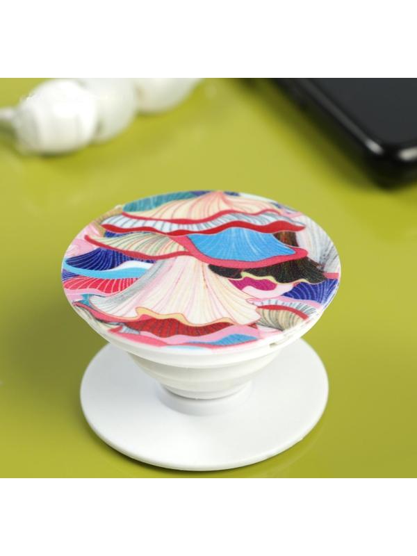 Держатель-подставка попсокет для телефона LuazON, рисунок МИКС