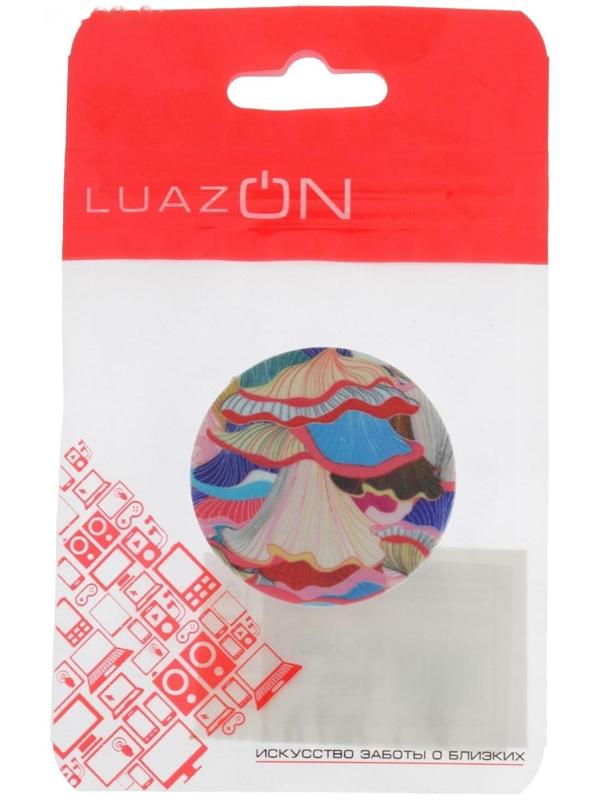 Держатель-подставка попсокет для телефона LuazON, рисунок МИКС