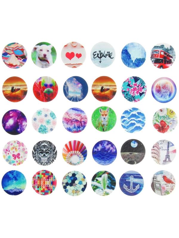 Держатель-подставка попсокет для телефона LuazON, рисунок МИКС