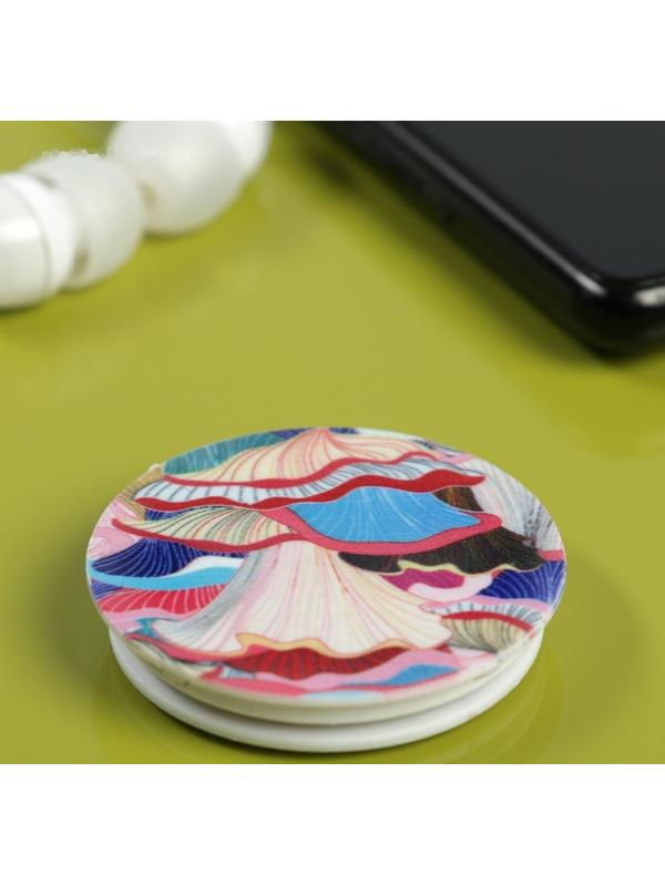 Держатель-подставка попсокет для телефона LuazON, рисунок МИКС