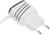 Сетевое зарядное устройство LuazON LCC-24, 2 USB, microUSB, 1 A, 1 м, черно-белое