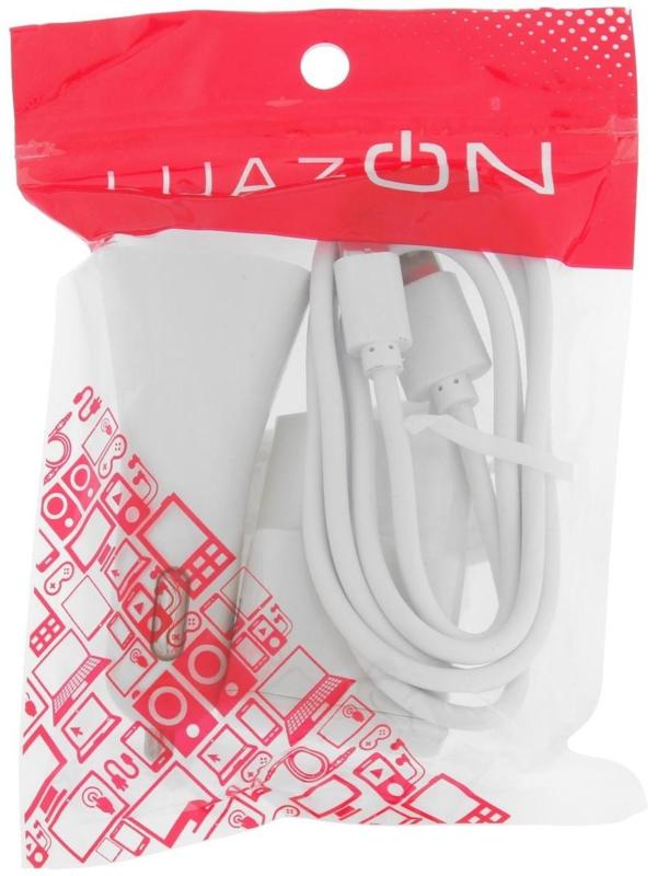 Комплект для зарядки 3 в 1 LuazON UC-30, АЗУ 2.1/1А, Type-C 1A, 1 м, СЗУ 1A, белый