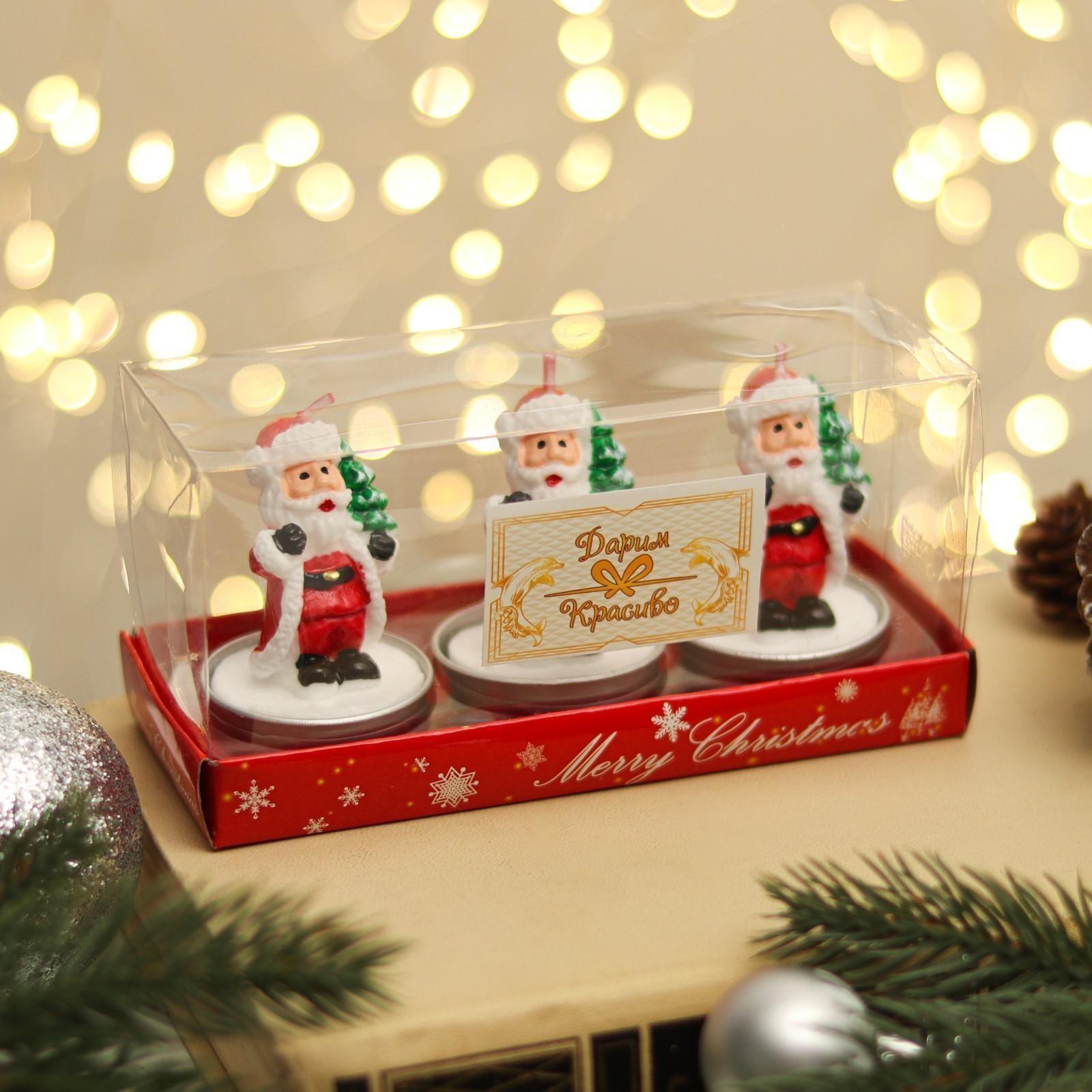 Набор свечи новогодние 