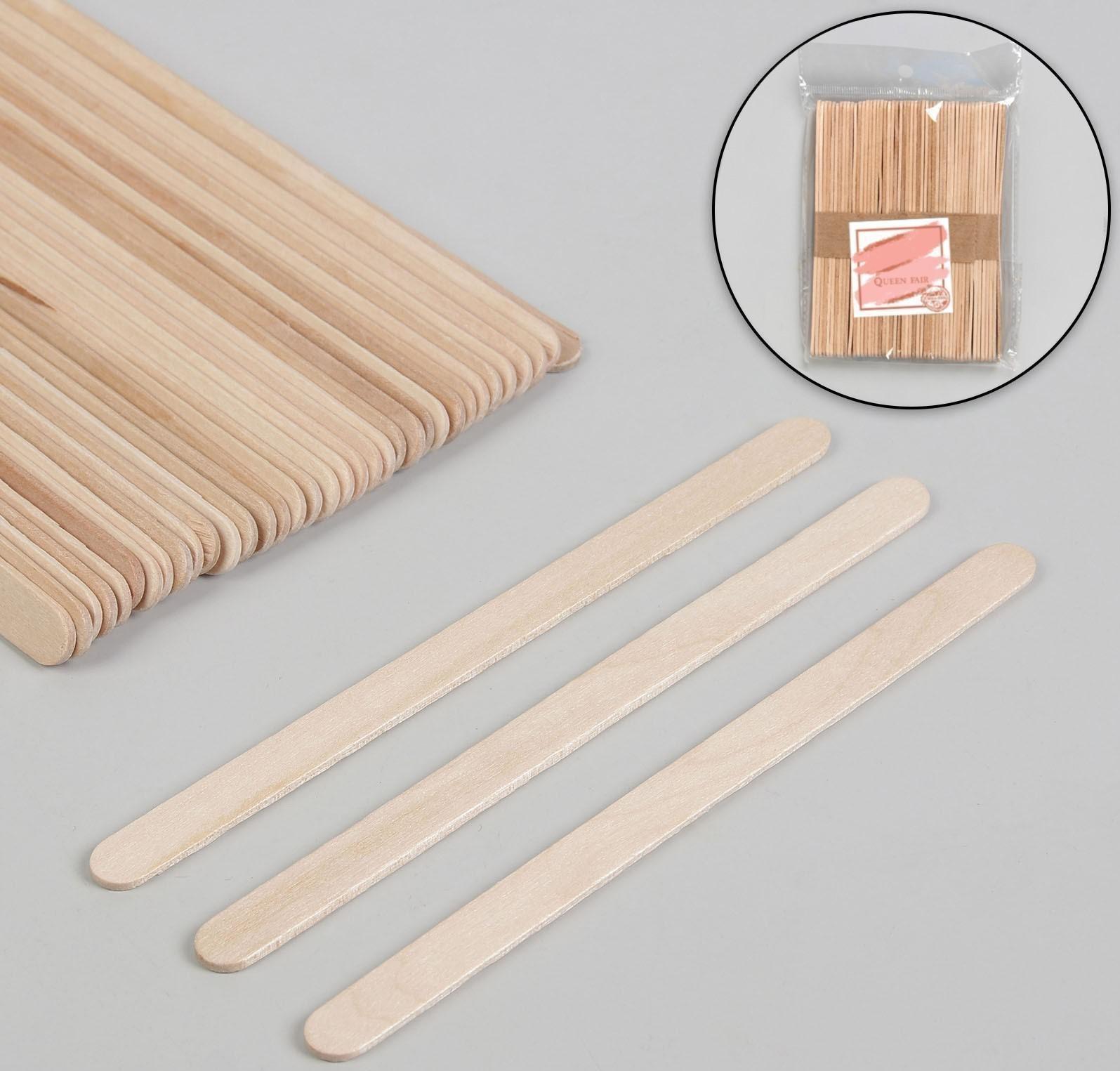 Шпатели для депиляции, деревянные, 14 × 1 см, 50 шт