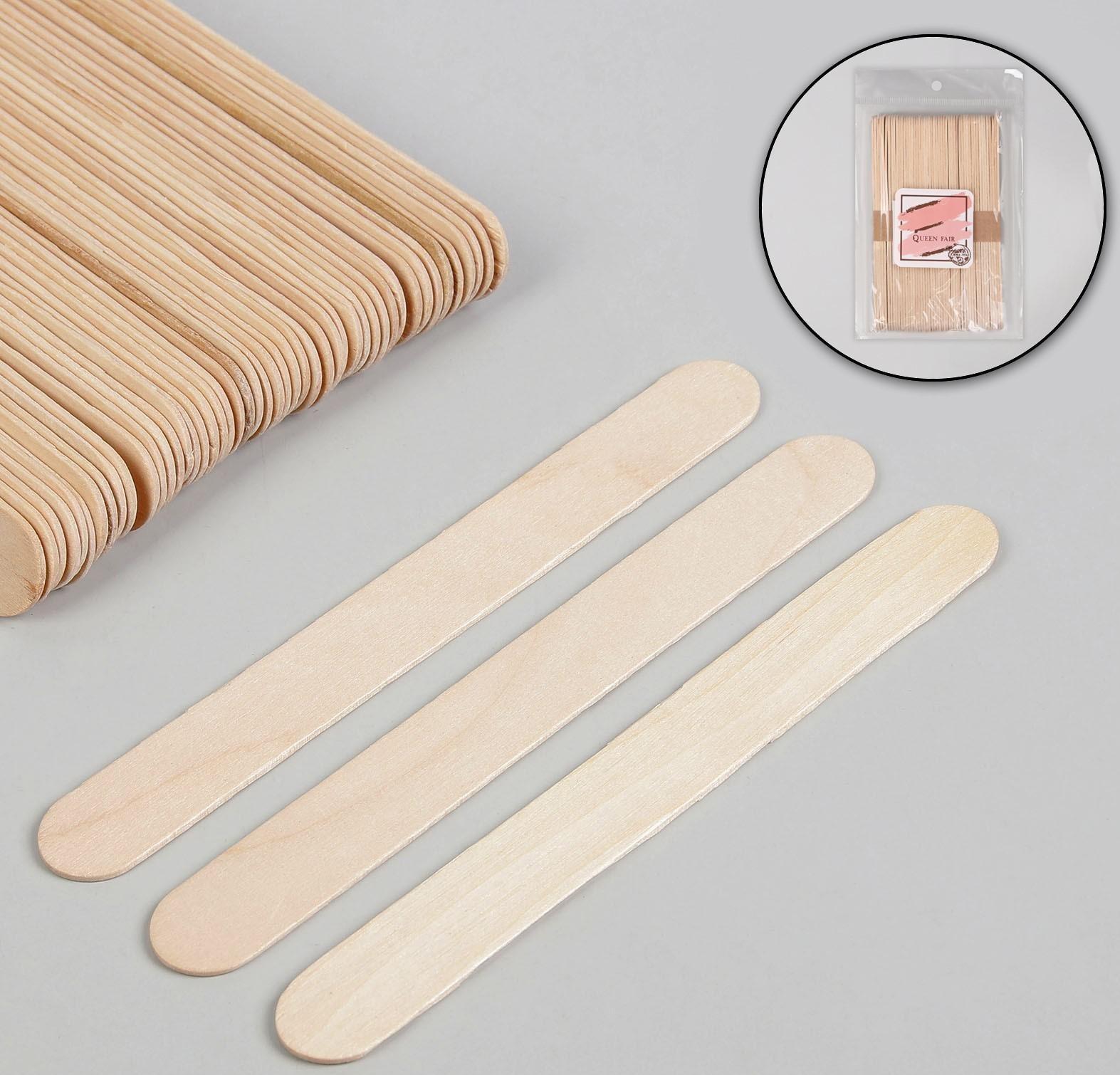 Шпатели для депиляции, деревянные, 14 × 1,6 см, 50 шт